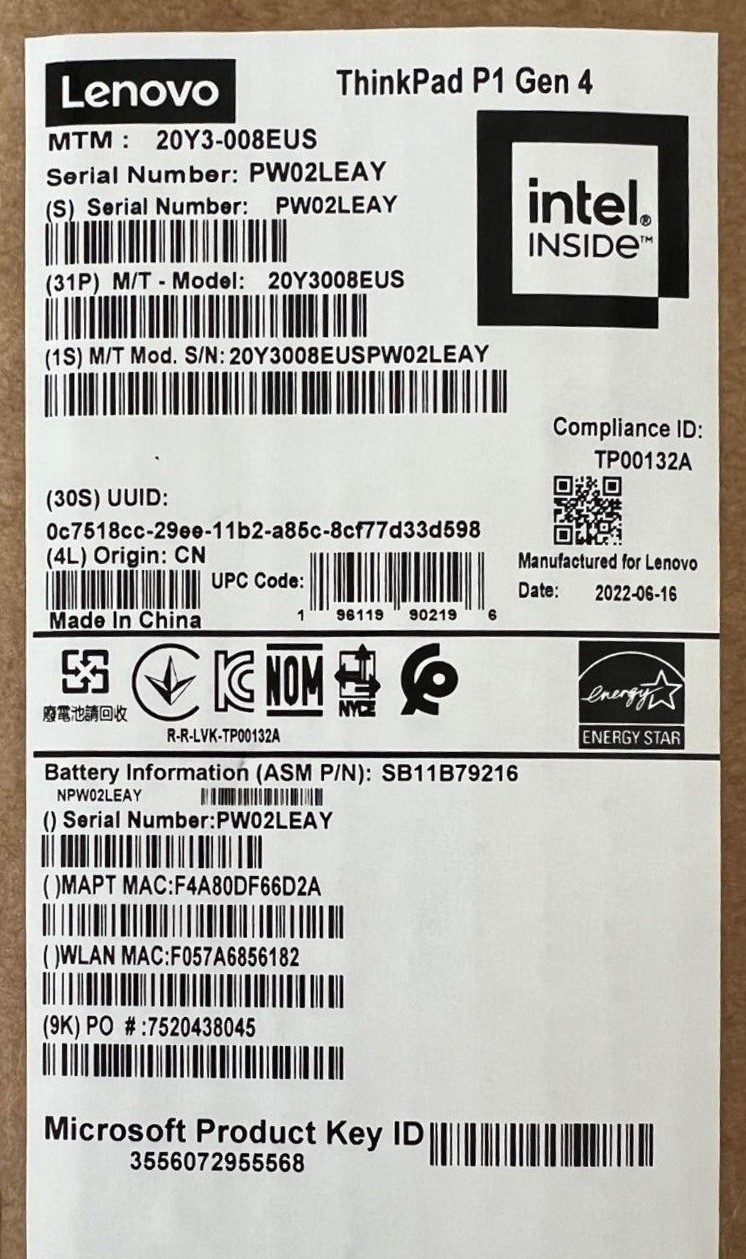 A label with bar codes and numbers

Description automatically generated
